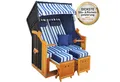 Produktbild: BRAST Strandkorb für 2 Personen, 120cm breit, 5 Designs, BxTxH: 120x79x150 cm, Volllieger, Rügen Deluxe, (verstellbare Rückenlehne weiches Fußkissen), inkl. wetterfeste Abdeckhaube