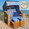 Produktbild: BRAST® Strandkorb Rügen Deluxe für 2 Personen | 120cm breit | Volllieger