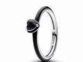 Produktbild: Pandora Me 193088C01-58 - Schwarzes Chakra Herz - Ring - Sterling Silber - handg. Kristall Schwarz - Gr. 58