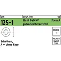 Produktbild: Unterlegscheibe Din 125-1 Form A 13 X24 X2,5 Stahl 140 Hv Galvanisch Verzinkt