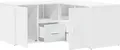 Produktbild: vidaXL Eckregal Weiß 160x40x45 cm Holzwerkstoff