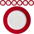 Produktbild: RitzenhoffundBreker Teller Doppio, Porzellan, rund, Ø 20,5 cm, rot, 6 Stück