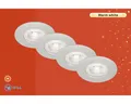 Produktbild: LED Einbauleuchten-Set IP44 4,9W 480 lm 3000 K chrom/matt Ø 9/6,8 cm 230V 4 Stüc