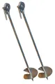 Produktbild: Loggyland Bodenanker Bodenanker zum Eindrehen ins Erdreich, Eindrehanker, zum Eindrehen, (2-St., Set incl. Belagscheibe und Befestigungsschraube für Holz), Schaukelanker, Eindrehanker, aus verzinktem Stahl