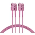 Produktbild: Duplex Patchkabel SC-SC OM4 -- 5m LSZH 1,2mm erikaviolett Glasfaserverkabelung Glasfaser OM4