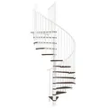 Produktbild: Minka Spindeltreppe Switch 36 - 295cm Geschosshöhe Walnuss Weiß 120cm Durchmesser
