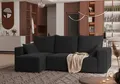 Produktbild: 4ALLHOME Ecksofa mit Schlaffunktion TOBI, Couch, Sofa mit Bettkasten, Eckcouch, L-Form Velo 637 Schwarz