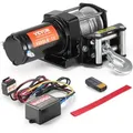 Produktbild: Elektrische Seilwinde, 4000 Lb Seilzugkapazität, 12 V Dc Atv/utv-winde Mit Φ3/16 Zoll X 39 Fuß 7-strang-stahlkabel-rollenführung, Kabellose Und Kabelgebundene Fernbedienung, Ip55 Wasserdicht Zum - Vevor
