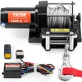 Produktbild: VEVOR 12v Seilwinde, 4000 lbs/1814 kg Offroad Motorwinde, 12 V DC Elektrowinde mit Φ 0,5 x 1188,7 cm 7-Strang-Stahlkabel, IP55, kabellose/kabelgebundene Fernbedienung, zum Abschleppen von ATV