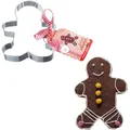 Produktbild: Westmark Lebkuchen-Ausstechform, Lebkuchenmann, Groß, Länge: ca. 12 cm, Inkl. Rezept, Rostfreier Edelstahl, Gingerman, Silber, 35102291