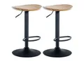 Produktbild: CLP 2er Set Barhocker Skelde - Höhenverstellbar Mit Fußstütze 360 Grad Drehbar - Tresenhocker Mit Holzsitz