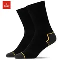 Produktbild: SNOCKS Arbeitssocken (2-Paar) aus Bio-Baumwolle mit Vollfrotteesohle, perfekt für stabile Stiefel gelb|schwarz 39-42