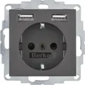 Produktbild: Berker Steckdose SCHUKO/USB 48031606