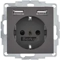 Produktbild: Berker Steckdose SCHUKO/USB 48031606 B.3, anthrazit mt. B.3 Steckdose 4011334510512