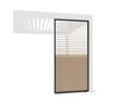 Produktbild: Weide Pavillonseitenteil Holzoptik Wand für Pergola drehbare Lamellen Aluminium 3 Maße, 93x234 cm, Seitenteil