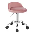 Produktbild: Bürohocker  Drehhocker höhenverstellbar, Rollrocker mit Rückenlehne,Rosa BS127rs