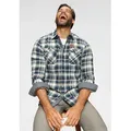 Produktbild: Flanellhemd ARIZONA, Herren, Gr. 4XL (49/50), N-Gr, blau (blau, ecru, beige), Obermaterial: 100% Baumwolle. Einsatz: 100% Baumwolle, kariert, tailliert, 1-Knopf-Manschette, Hemden, Modisches Großkaromuster