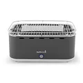 Produktbild: Barbecook Rauchfreier Holzkohlegrill Tischgrill mit Tragetasche geeignet für Balkon als Outdoor Camping-Grill mit eingebauten Gebläse, spülmaschinen-fest, Grau