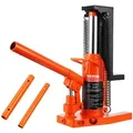 Produktbild: VEVOR Hydraulischer Wagenheber, 2,5 t Auf-Zehen-Zehenheber, 5 t Auf-Zehen-Hubkapazität, Maschinenwagenheber, 20-135 mm Zehenhöhe, 227-340 mm Oberhöhe, Lufthydraulischer Klauenwagenheber