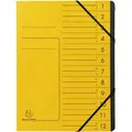 Produktbild: Exacompta Ordnungsmappe 541209E, A4, aus Karton, gelb, 12 Fächer