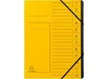 Produktbild: Exacompta Dokumentenmappe, DIN A4, Gummizugverschluss, Karton, 12 Fächer, gelb
