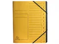 Produktbild: 1 Ordnungsmappe A4 mit 12 Fächer gelb Gummizug Karton Colorspan-Karton