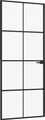 Produktbild: vidaXL Innentür Schwarz 83x201,5 cm Hartglas & Aluminium Schlank