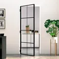 Produktbild: vidaXL Innentür Schwarz 83x201,5 cm Hartglas & Aluminium Schlank