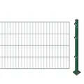 Produktbild: Einstabmattenzaun inkl. Pfosten zum Einbetonieren (Höhe: 80 cm, Länge: 4 m) | Einstabmatten in Grün | UV- und witterungsbeständig