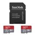 Produktbild: SanDisk Ultra microSDHC Speicherkarten 32GB - 2 Pack + SD Adapter SDSQUA4-032G-GN6MT