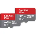 Produktbild: SanDisk Ultra 32GB microSDHC 2er-Pack + SD Adapter A1 U1 Class 10 bis 120MB/s