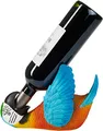 Produktbild: BRUBAKER Weinflaschenhalter durstiger Papagei - Flaschenhalter Trinkende Tiere - Flaschenständer lustig - Vogel Deko Figur Handbemalt bunt Bar Weinzubehör - Witzige Dekoration Wein Geschenk