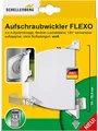 Produktbild: Schellenberg 50153 Aufschraubwickler Flexo aufklappbar und höhenverstellbar, 180° schwenkbar, Gurtbandsystem MINI, Lochabstand 14-15,5 cm (verstellbar), weiß