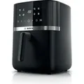 Produktbild: Bosch Heißluftfritteuse Serie 4, XL Air Fryer, schwarz, 6,1 L Fassungsvermögen, 7 Voreinstellungen, Auftau- und Warmhaltefunktion, Touchscreen, b... - Schwarz