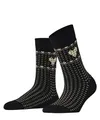Produktbild: ESPRIT Damen Socken Norwegian Heart W So Baumwolle gemustert 1 Paar, Schwarz Black 3000, 39-42