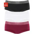 Produktbild: Panty S.OLIVER, Damen, Gr. 48/50, rot (rot, schwarz, weiß), Obermaterial: 95% Baumwolle, 5% Elasthan. Spitze: 86% Polyamid, 14% Elasthan, unifarben, körpernah, Unterhosen Panty, aus elastischer Baumwoll-Qualität mit grafischer Spitze