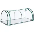 Produktbild: Relaxdays Foliengewächshaus, Stecksystem, aufrollbare Tür, H x B x T: 50 x 130 x 60 cm, Stahl & PVC, transparent, grün