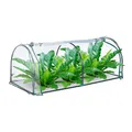 Produktbild: Relaxdays Foliengewächshaus, Stecksystem, aufrollbare Tür, H x B x T: 50 x 130 x 60 cm, Stahl & PVC, transparent, grün