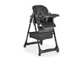 Produktbild: Moni Kinderhochstuhl Lindo klappbar Lätzchen Besteck Räder Korb höhenverstellbar schwarz