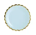 Produktbild: Partystrolche Pappteller Teller pastell hellblau, Folienbeschichtet, 17,8 cm