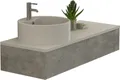Produktbild: Badset BIEL Betonoptik 120x48x20,8 cm mit 2 Schubladen und rundem Waschbecken