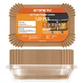 Produktbild: 120 Stück Backpapier für Heißluftfritteuse Ninja Dual, Stone TH Airfryer mit Doppelkammer Pergamentpapier Liner Kompatibel mit Ninja AF300EU AF400EU SL400EU AF500EU, Andere Heißluftfritteuse
