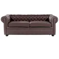Produktbild: Sofa 3-sitzer Chesterfield Echtleder Braun