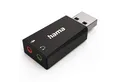 Produktbild: Hama USB Soundkarte 2.0 Stereo Extern Sound-Card Extern USB-Soundkarte, USB Audio Adapter DAC 2x 3,5mm Kupplung Buchse für Notebook Laptop PC