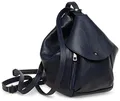 Produktbild: Caspar Leder Cityrucksack 2 in 1 Schultertasche Damen Rucksack mit Reißverschluss - PREMIUM LINE - Modell No.788 - Made in Italy, Farbe:dunkelblau, Größe:Einheitlich