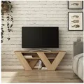 Produktbild: Decortie TV-Schrank Pipralla Moderner TV-Ständer Multimedia Mit Einlegeböden, 110 x 30 x 40 cm beige