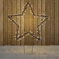 Produktbild: XXL LED Metall Weihnachtsstern Gartenstecker warmweiß 140 LED's