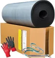 Produktbild: Kaimann Kaiflex® KK Kautschuk Platte selbstklebend 19 mm + 1 Paar rote Handschuhe CAT2 + SCORPROTECT® Schlüsselband