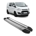 Produktbild: Trittbretter Seitenschweller für Ford Tourneo Custom 2013-2023 L2 Alu Grau 2 tlg