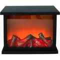 Produktbild: Led Kamin Laterne Mit Timer - 27 X 21 Cm - Künstliches Kamin Feuer Mit Tanzenden Flammen